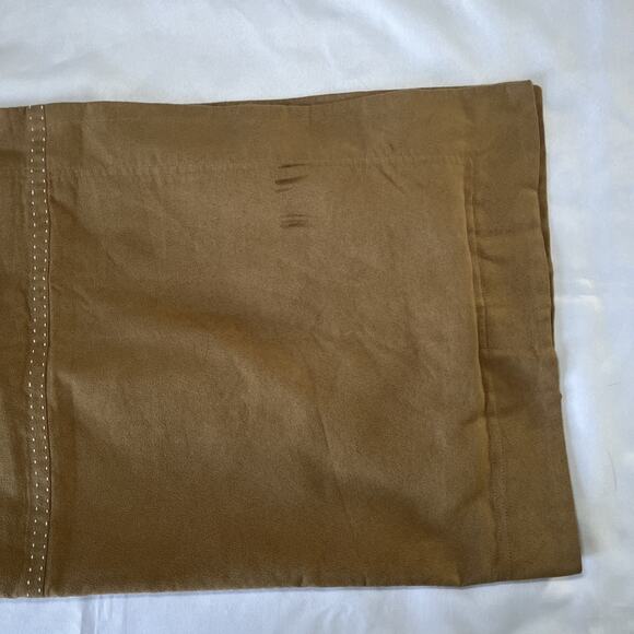 Pottery Barn Faux Suede Euro Sham Sand Tan Western 31" for 26" Insert **FLAW** - Picture 5 of 8